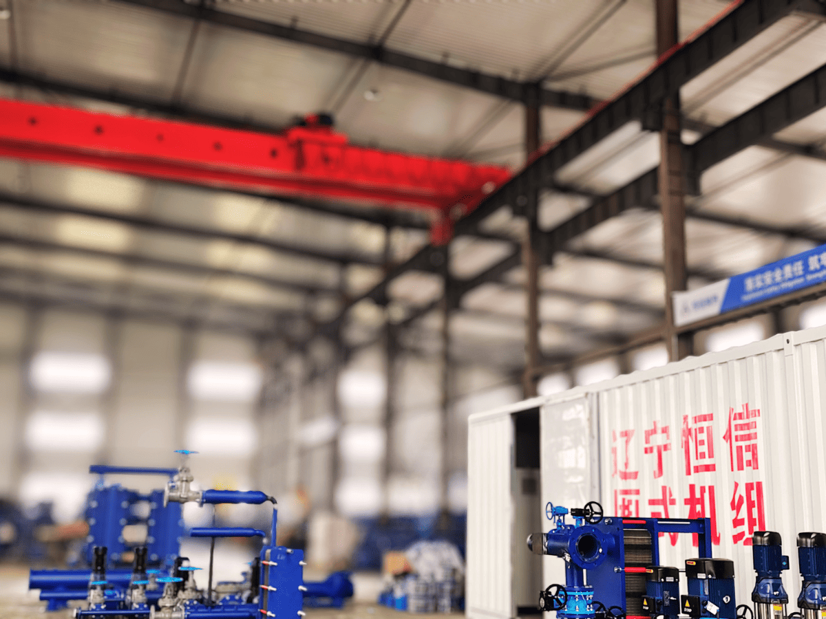 Factory Assembly of Containerized Heat Exchange Unit