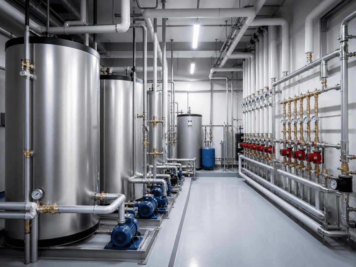 Domestic hot water and bathing system application scene