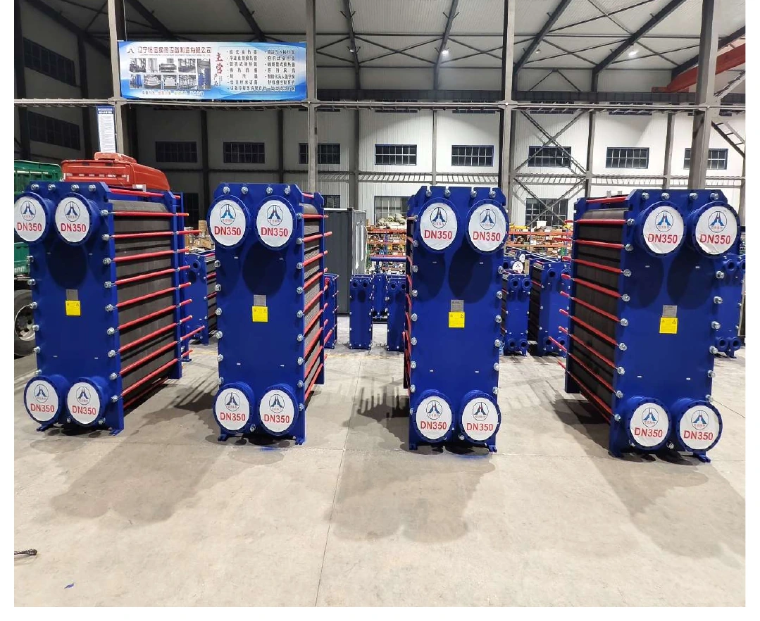 Plate heat exchangers in Hengxin workshop for qualification page