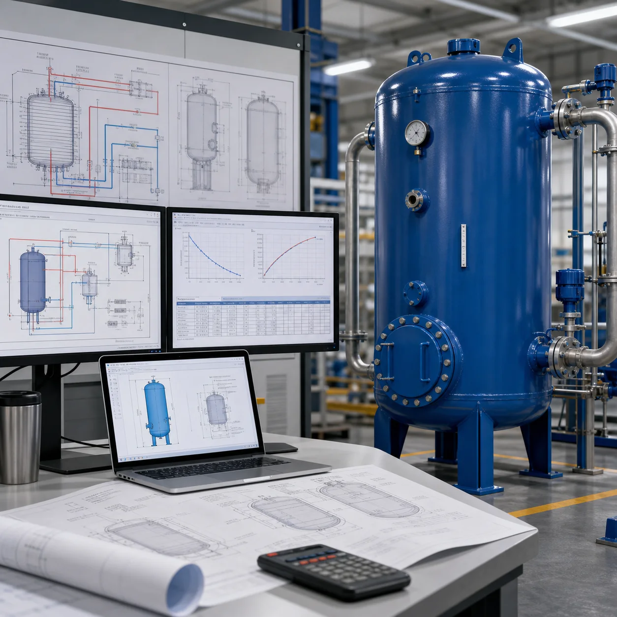 Engineering selection design scene for a storage-type heat exchanger hot-water recovery system